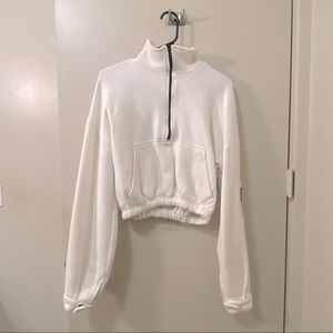 Pretty Little Thing (PLT) White Cropped Jacket